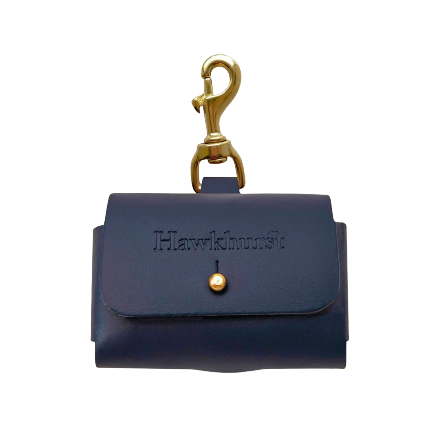 Great & Small Hawkhurst navy blue leather poop bag holder