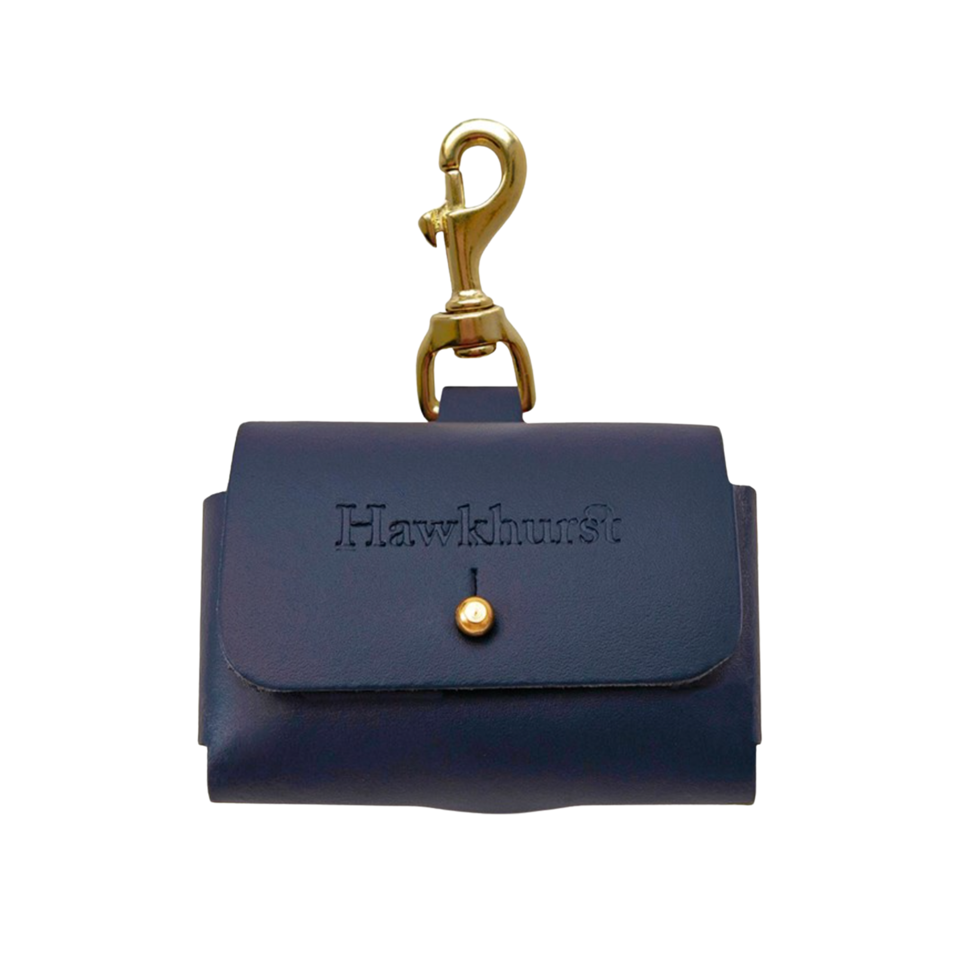 Great & Small Hawkhurst navy blue leather poop bag holder