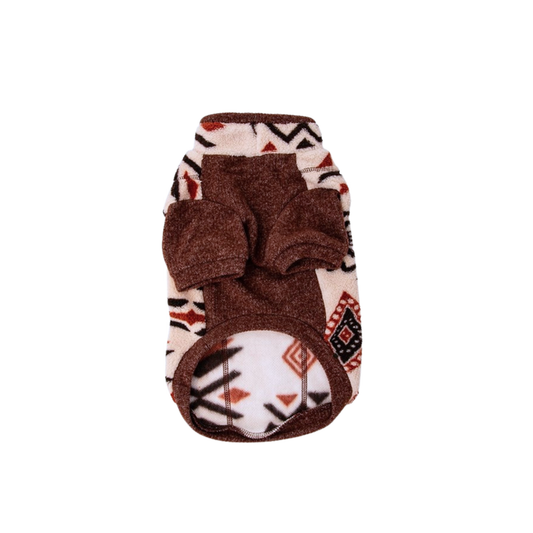 Great & Small Country Adventure retro cream fleece dog jumper, view 2