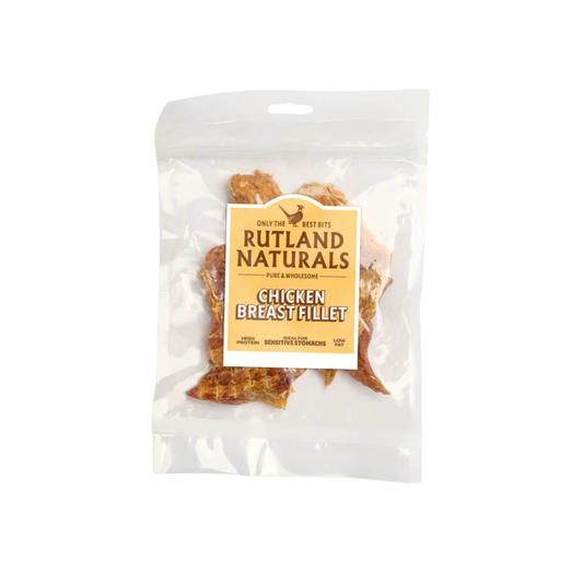 Rutland Naturals chicken breast fillet dog treats, 100g