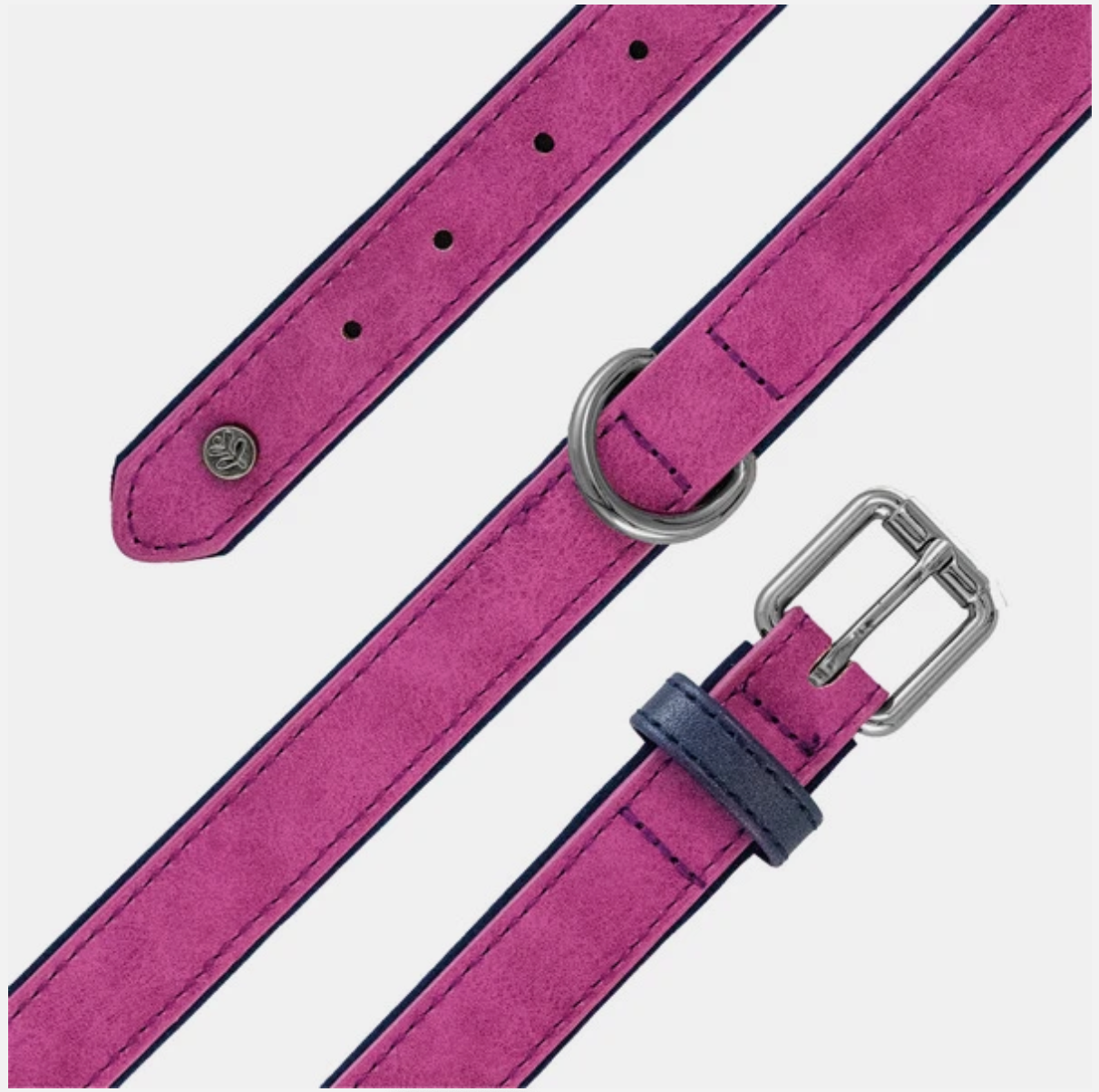 Sotnos Brights Tech Dog Collar in purple vegan leather