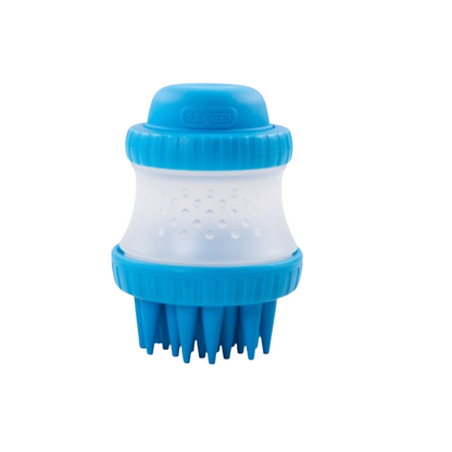 Dexas ScrubBuster Silicone Dog Wash Brush Blue & Grey