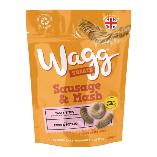 Wagg Sausage & Mash Dog Treats With Pork & Potato Tasty Bites 125g