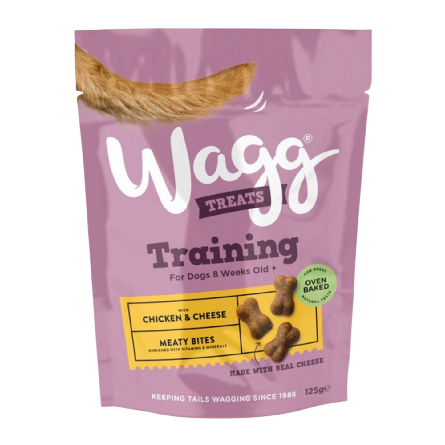 Wagg Training Dog Treats With Chicken & Cheese Meaty Bites 125g