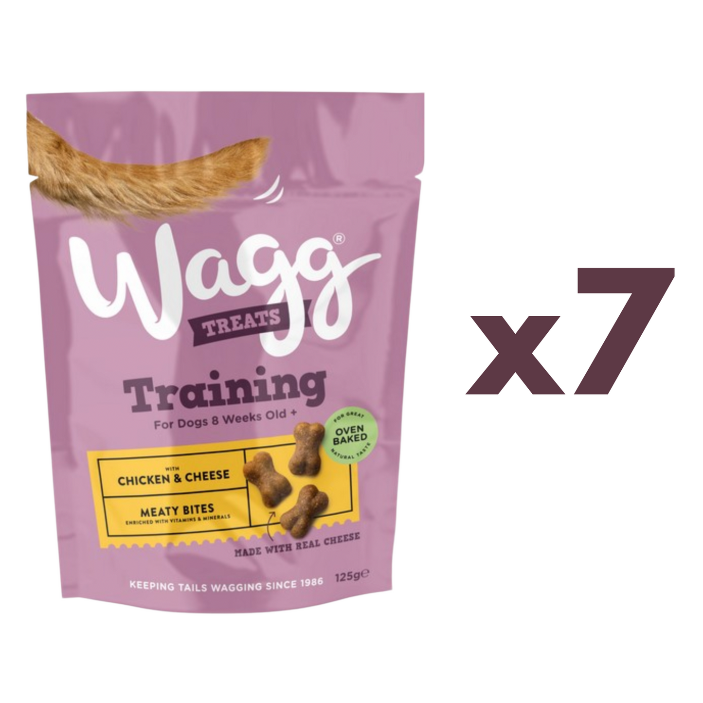 Wagg Training Dog Treats With Chicken & Cheese Meaty Bites 125g