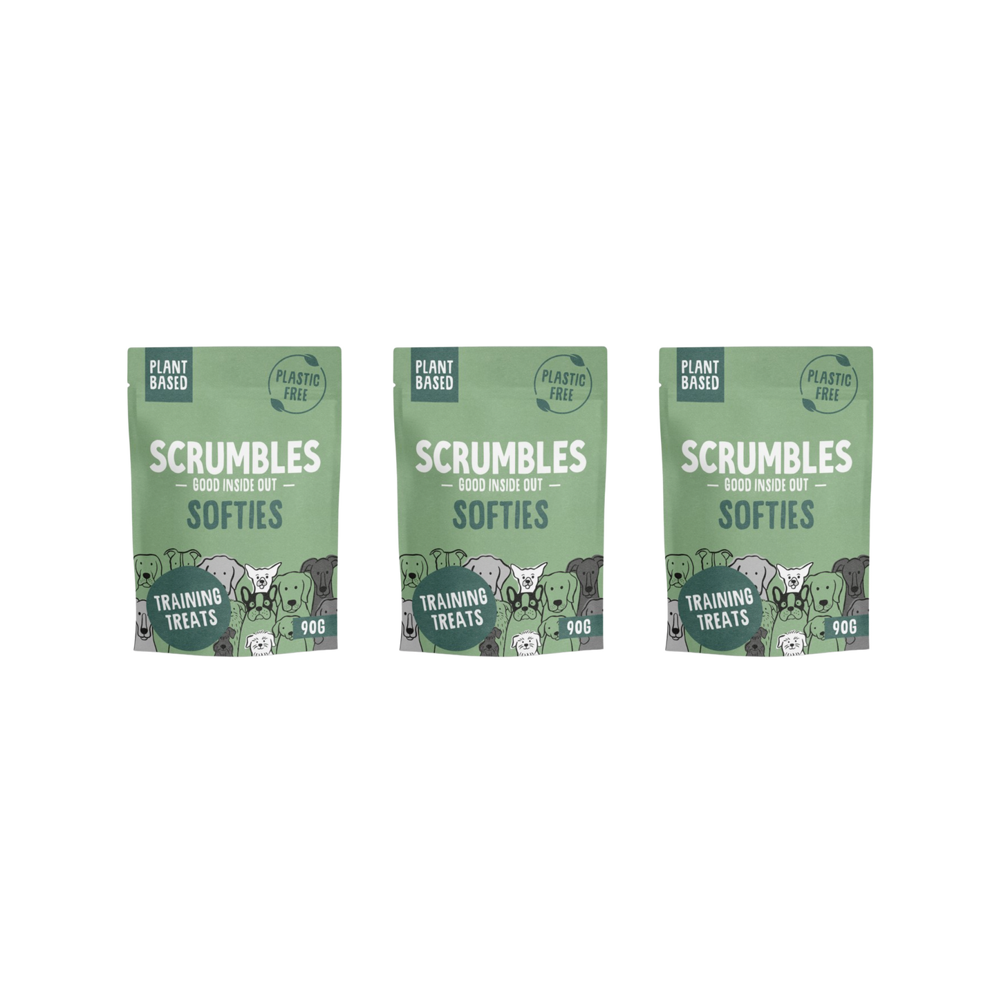 Scrumbles Dog Training Treats Softies Plant Based Vegan 90G