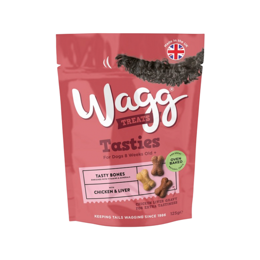 Wagg Tasties Dog Treats With Chicken & Liver Tasty Bites 125g