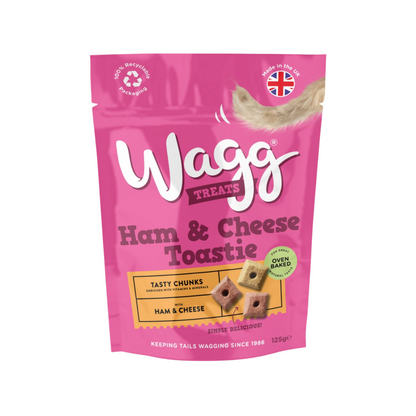 Wagg Dog Treats Ham & Cheese Toastie Tasty Chunks 125g
