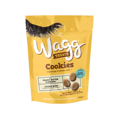 Wagg Dog Cookies Peanut Butter & Banana Treats 125g