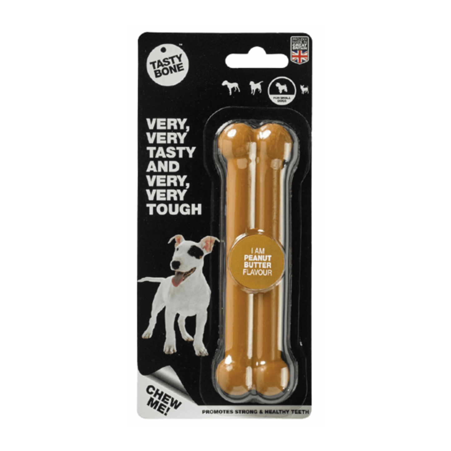 TastyBone Nylon Peanut Butter Flavour Dog Chew Bone Puppy, Toy, Small, Large