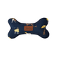 Joules Plush Navy Dog Print Bone Dog Toy