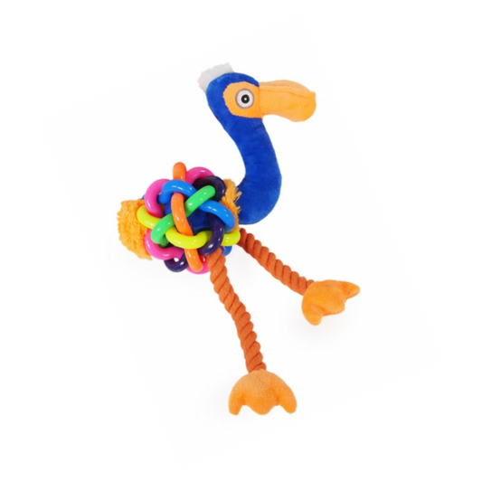 Rosewood Multi Texture Flamingo Dog Toy