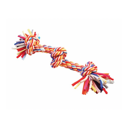 Happypet Twist-Tee Recycled Cotton 3 Knot Tugger Toy