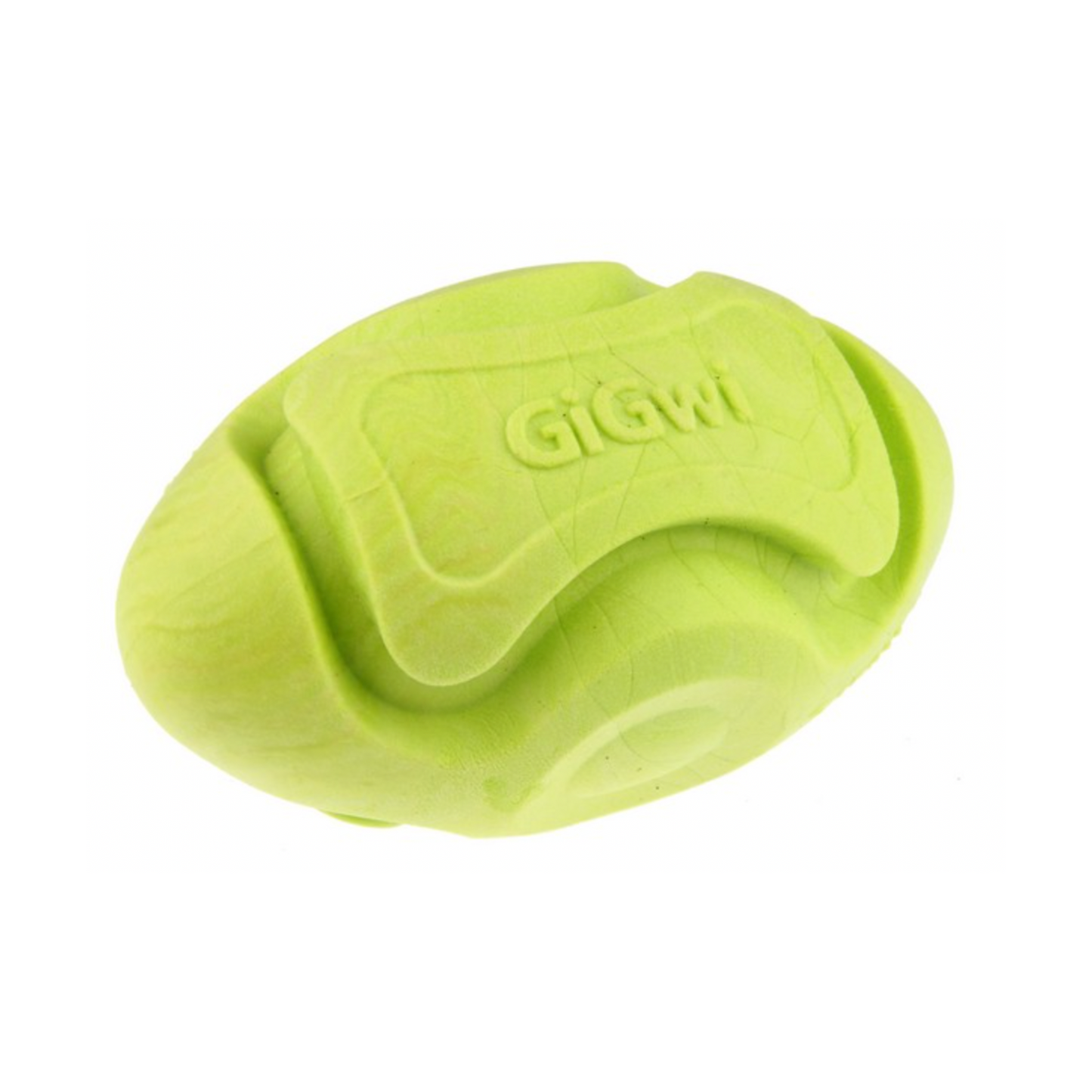 GiGwi Foamer TPR Rugby Ball Durable & Floats On Water Green