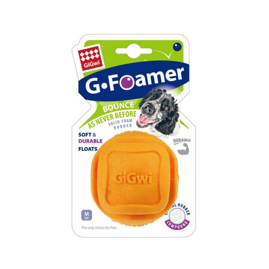 GiGwi Foamer TPR Ball Durable & Floats On Water Orange