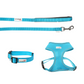 Doodlebone Originals Airmesh Bundle Set Dog Lead, Collar & Harness Aqua Turquoise