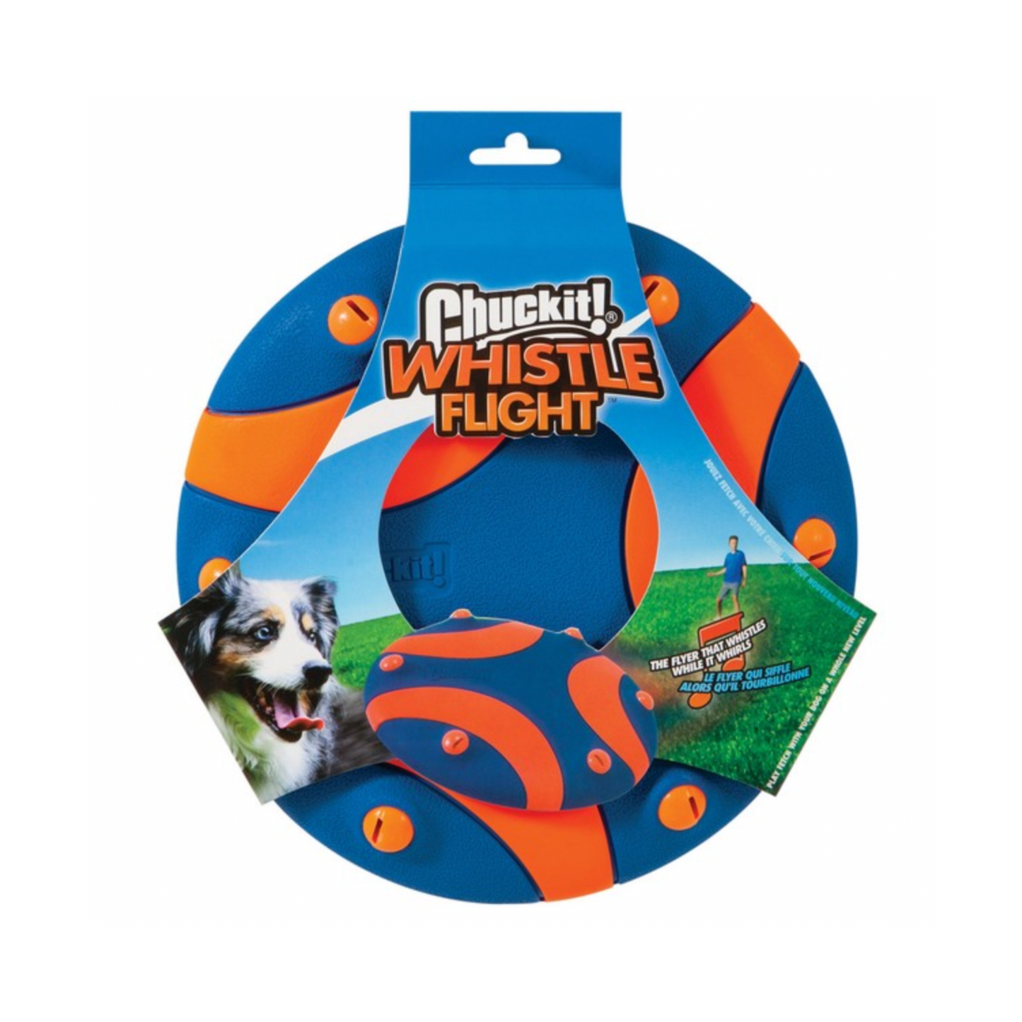Chuckit Whistle Flight Flyer Dog Frisbee Toy