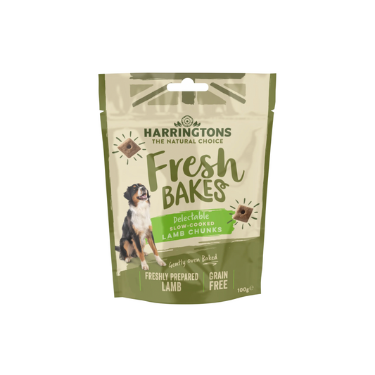 Harringtons Slow Cooked Lamb Chunks Dog Treats 100g