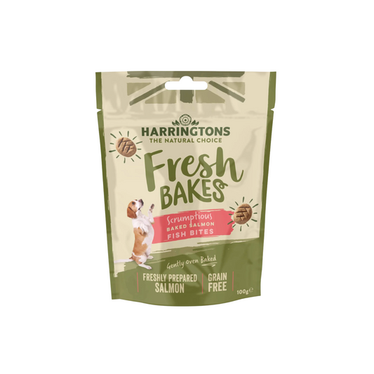 Harringtons Fresh Bakes Salmon Fish Bites Dog Treats 100g