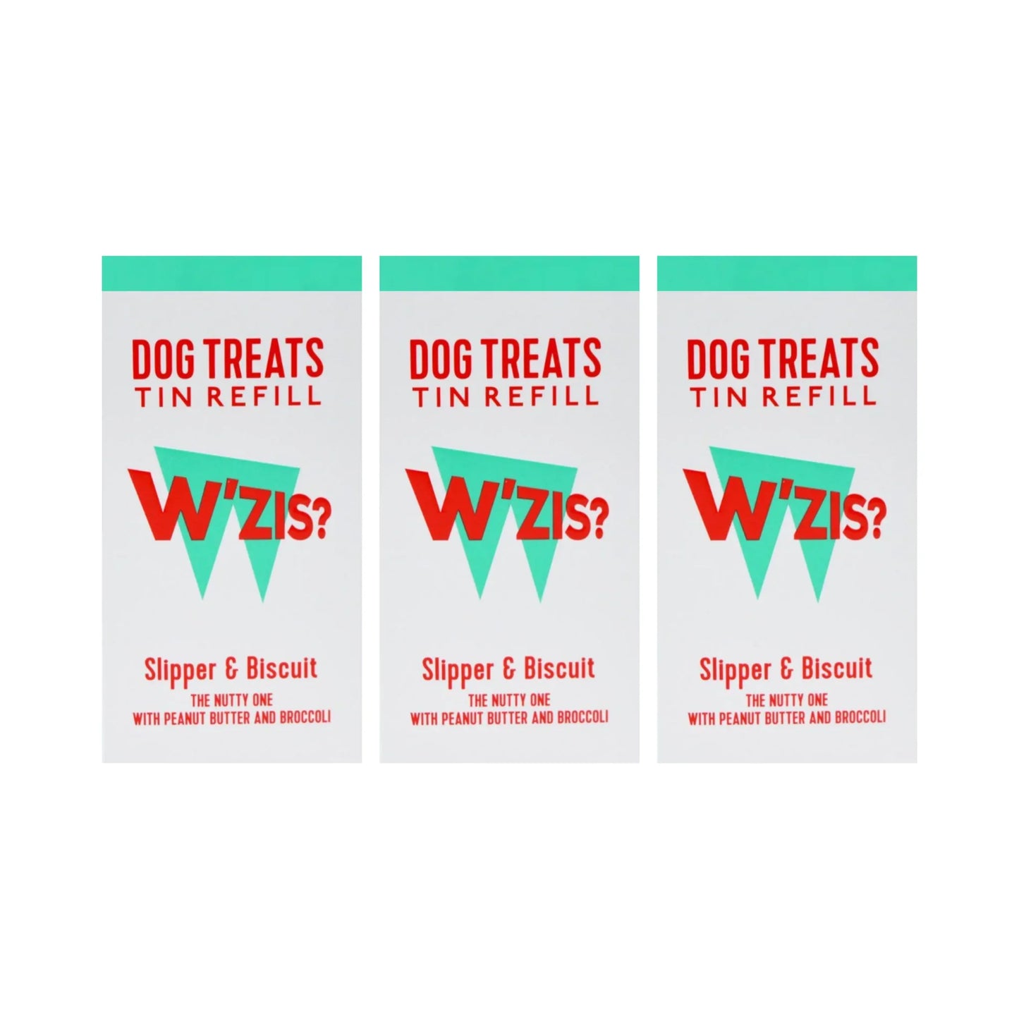 Wzis Dog Treats, Slipper & Biscuit (Green), Peanut Butter, Broccoli & Apple Flavour, Available In Quantities 100, 300 & 600