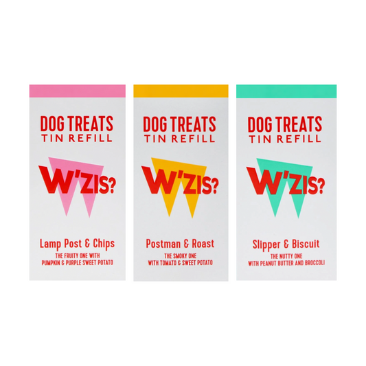Wzis Dog Treats, Postman & Roast (Yellow), Smoked Tomato, Sweet Potato & Pumpkin Flavour, Available In Quantities 100, 300 & 600