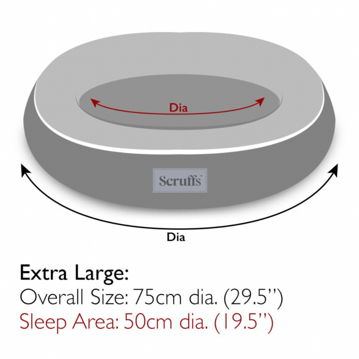 Scruffs Oslo Ring Donut Dog Bed Fully Machine Washable Teal Medium, Large, X Large