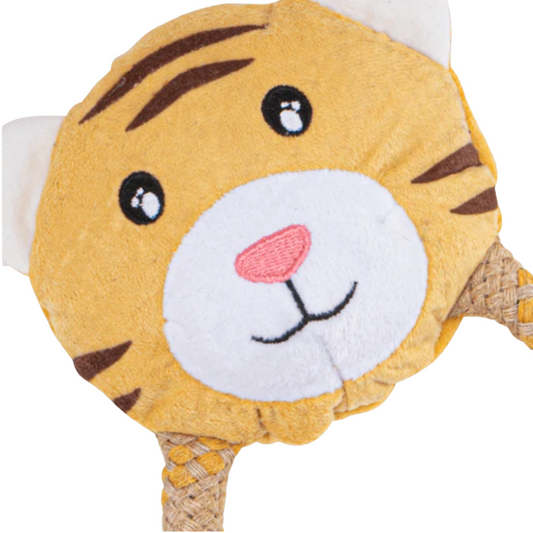 Beco Hemp Rope Tiger Squeaky Tug Toy Medium & Large