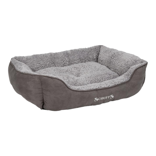 Scruffs Cosy Soft Walled Box Dog Bed Fully Machine Washable Grey Large & X Large