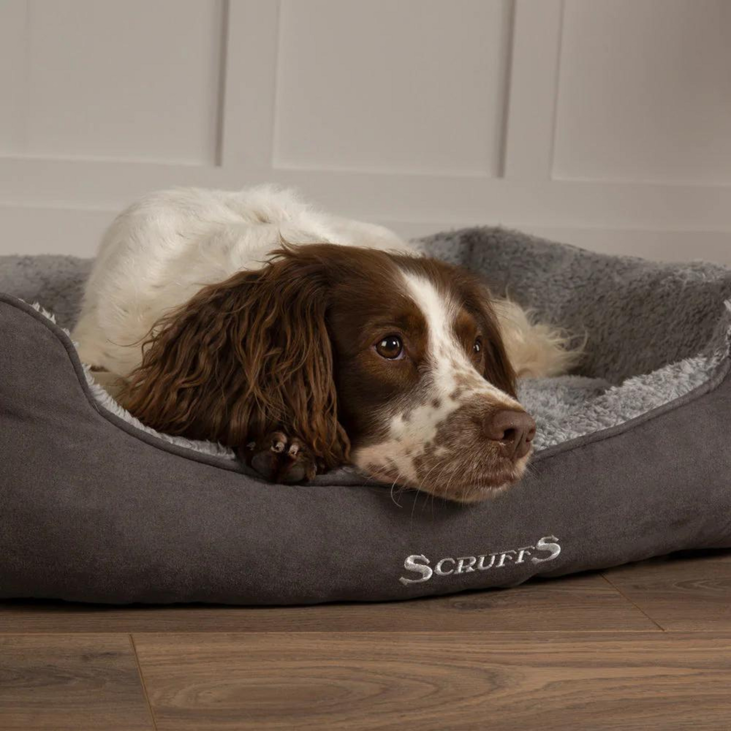 Scruffs Cosy Soft Walled Box Dog Bed Fully Machine Washable Grey Large & X Large