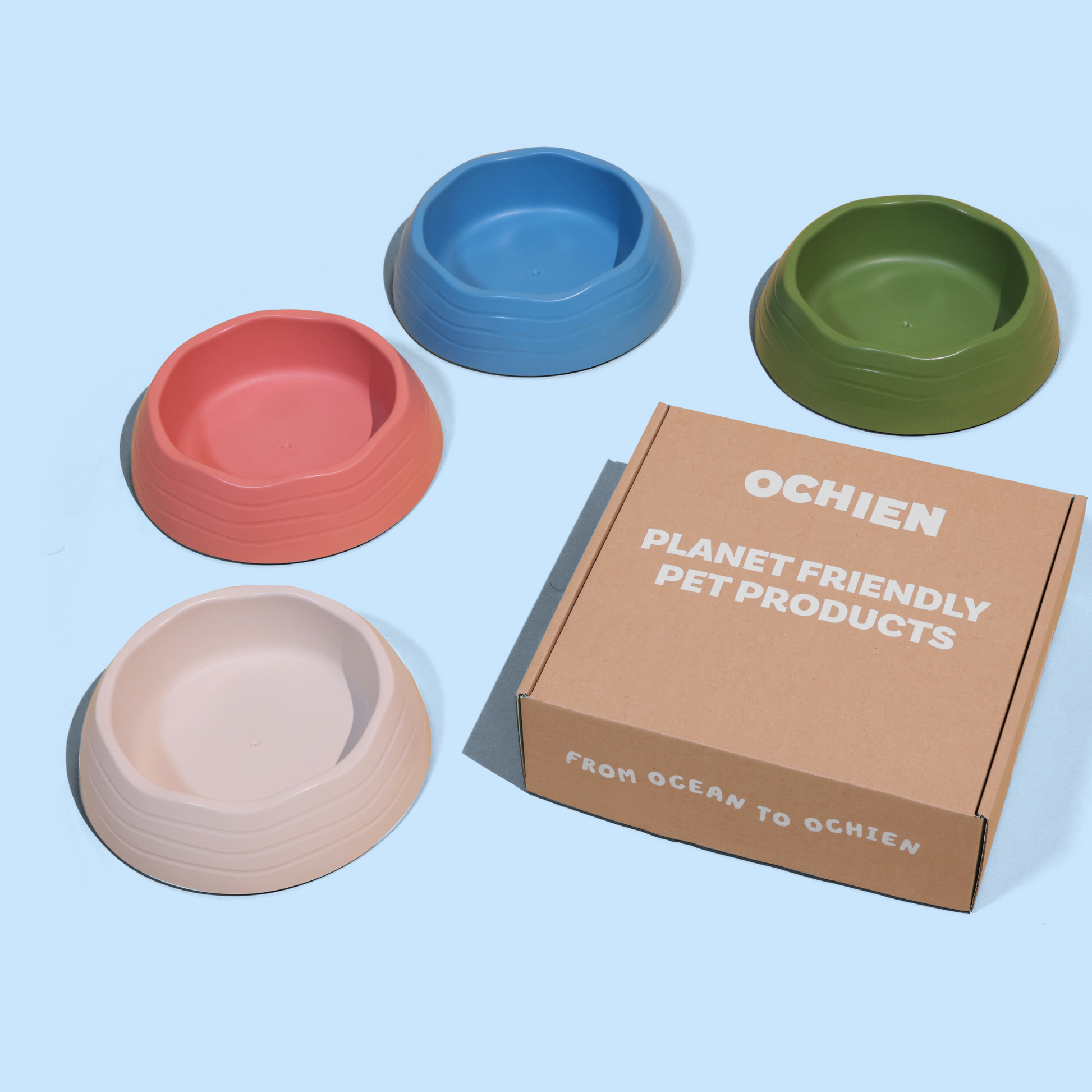 Blue plastic dog sales bowl