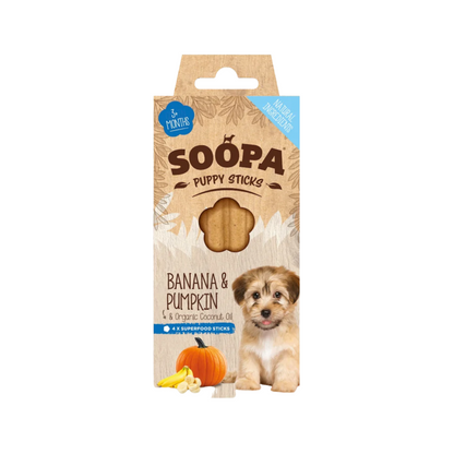 Soopa Banana & Pumpkin Puppy Dental Sticks 100g