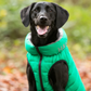 Hugo & Hudson Dog Puffer Jacket Reversible Dark Green & Grey