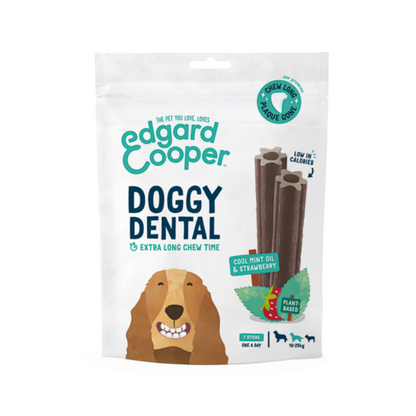 Edgard & Cooper Doggy Dental Sticks Mint Oil & Strawberry Medium 160g