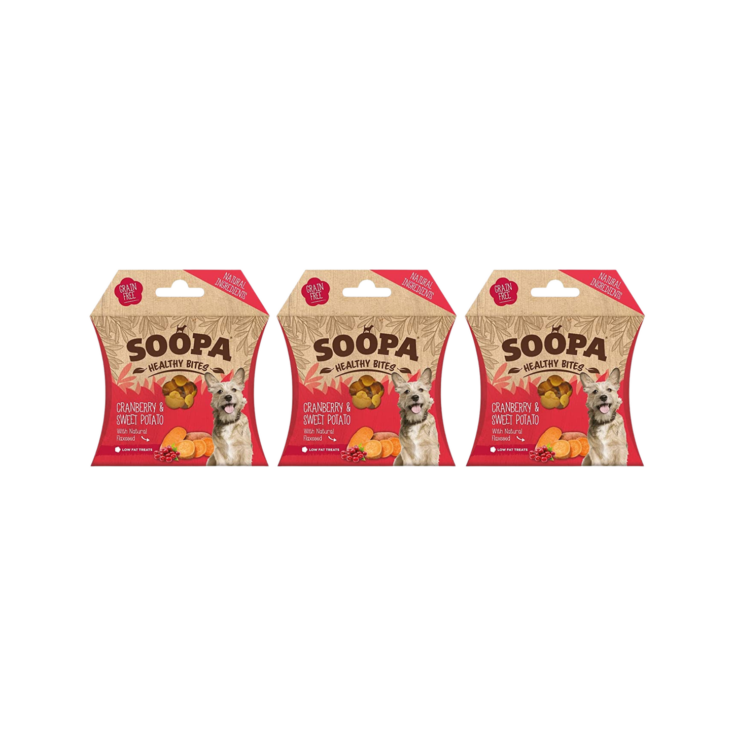 Soopa Cranberry & Sweet Potato Healthy Bites Dog Treats 50g