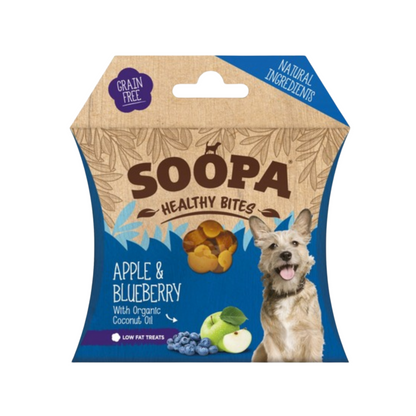 Soopa Apple & Blueberry Healthy Bites Dog Treats 50g