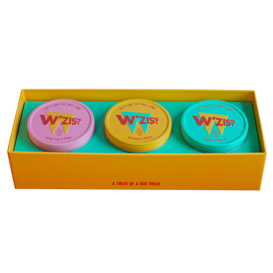 Wzis Triple Tin Gift Box with 3 Tins and 900 Treats