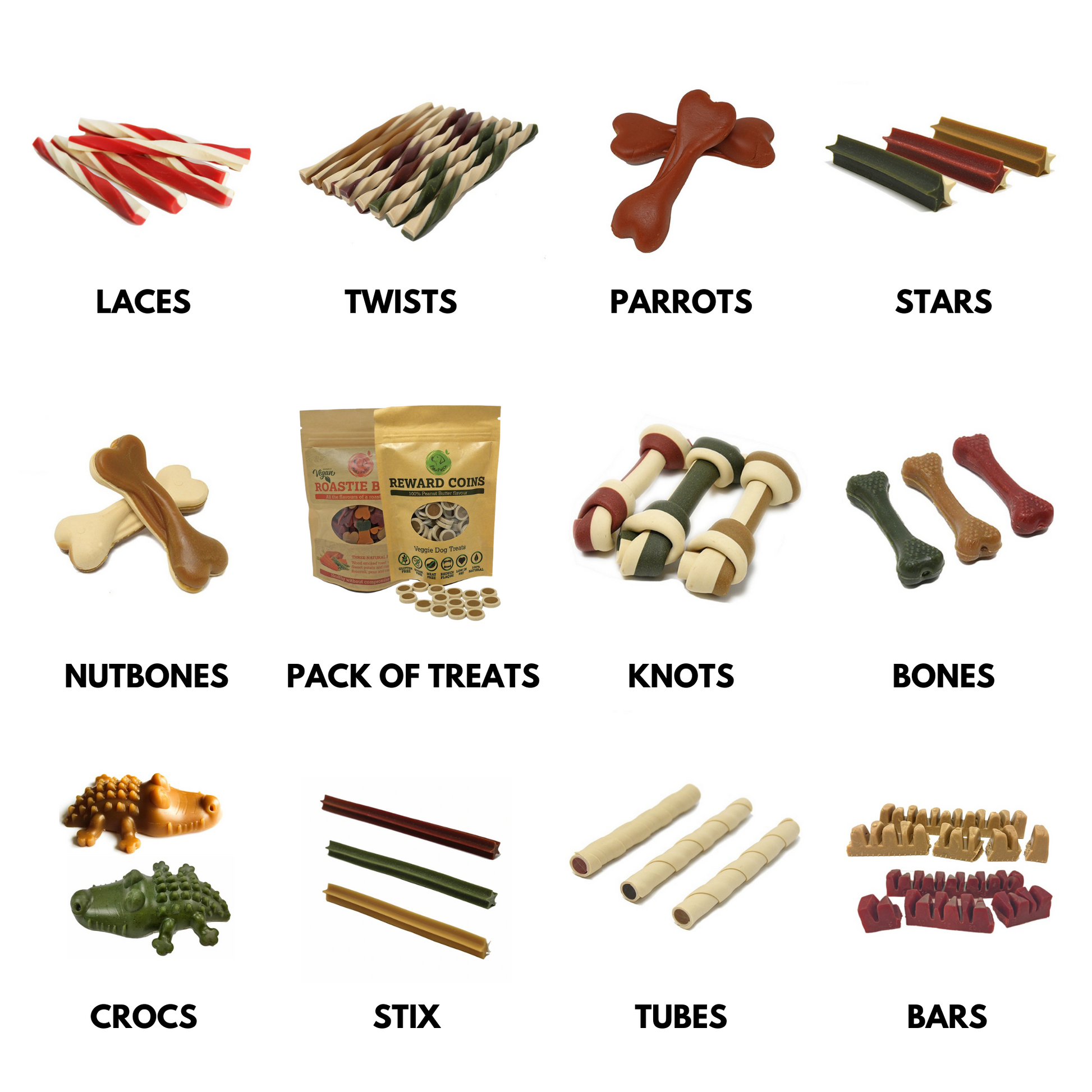 Vegetable Bone Dog Treats Chews Selection Box muthapuppa