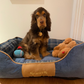 Scruffs Highland Box Dog Bed Fully Machine Washable Blue Small, Medium, Large