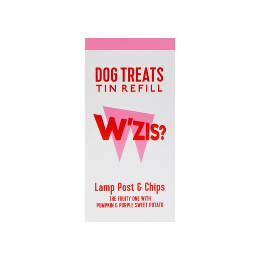 Wzis Dog Treats, Lamp Post & Chips (Pink), Purple Sweet Potato, Pea & Pumpkin Flavour, Available In Quantities 100, 300 & 600