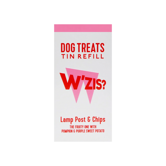 WZIS Dog Treats, Lamp Post & Chips (Pink), Purple Sweet Potato, Pea & Pumpkin Flavour, Available In Quantities 100, 300 & 600